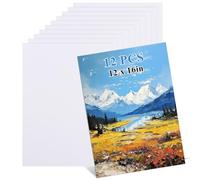 APACALI 12PCS A3 Canvas for Painting 30 x 40cm, 12 x 16inch Blank Canvases for Art, Blank Canvas Board for Painting, Sketching, Drawing, 3mm Thickness, White