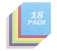 APACALI 18PCS Swedish Dishcloth, 19.5x17cm Reusable Dish Cloths, Swedish Dish Cloths for Kitchen and Cleaning (6 Bright Colours)