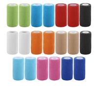 APACALI 20 Rolls Cohesive Bandage 10cm x 4.5m, Vet Wrap for Horses, Self Adhesive Bandage, Sock Tape Football for Wrist & Ankle Protection, 10 Colours