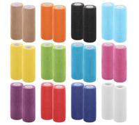 APACALI 24 Rolls Cohesive Bandage 15cm x 4.5m, Extra Wide 6 Inch Vet Wrap for Horses & Pets, Self Adhesive Bandage, Sock Tape Football for Wrist & Ankle Protection, 12 Colours