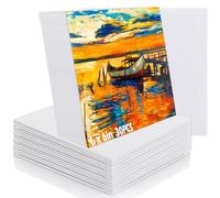 APACALI 30PCS Canvas for Painting 15 x 15cm, 6 x 6inch Mini Canvas, Blank Canvases for Art, Small Canvases for Painting, Blank Canvases for Painting, Sketching, Drawing, 3mm Thickness, White