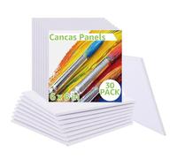 APACALI 30PCS Canvas for Painting 15 x 15cm, 6 x 6inch Small Canvases for Painting, Blank Canvases for Art, Blank Mini Canvas for Painting, Sketching, Drawing, 3mm Thickness, White