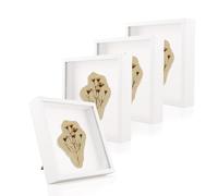 APACALI 4 Pack 8 x 8inch Shadow Box Frame, 20 x 20cm Deep Box Frames, Box Frames for Crafts 3D Deep, Deep Picture Frame 3cm Inner Depth, Deep Frame Display Box for Photos Flowers Memories, White