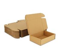 APACALI 50 Pack 150x100x40mm Small Shipping Boxes, 6x4x2 Inch Brown Corrugated Shipping Boxes, Small Parcel Boxes, Packaging Mailing Boxes for Business, Packing, Mailing, Storing, Posting