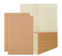 APACALI 50PCS A5 Notebook Multipack, 60 Pages Kraft Notebooks A5, A5 Blank Notebook, Plain Notebook A5, A5 Notepad for Diary, Memo, Office Supplies, Brown