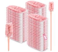 APACALI 60PCS Dust Magnet, Dust Magnet Starter Kit with 110cm Extendable Long Handle and Short Wand, Magic Duster Refills for Household Cleaning and Dust Removal, Pink