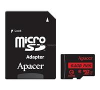 Apacer memory card 64GB XC UHS C10 100MBS card+adp ap64gmcsx10ub-r