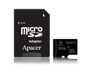 Apacer microSDHC UHS-I Class10 32GB. Capacity: 32 GB Flash card type: MicroSDHC Flash memory class: Class 10 Internal memory type: UHS-I