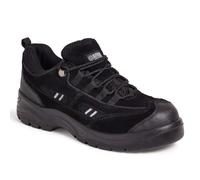 Apache AP302SM Suede Safety Trainer Black UK4 Shoe Size: UK4, Colour: UK4