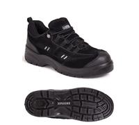 Apache AP302SM Suede Safety Trainer Black UK12 Shoe Size: UK12, Colour UK12