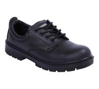 Apache AP306 Safety Shoe Steel Toe Cap Black Leather Work Boots Size 5