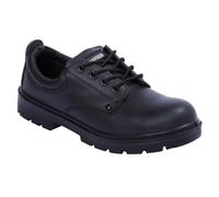 Apache Ap306 Safety Shoe | Size 5 | Black Leather | Steel Toe Cap | Water Resistant | Midsole Protection | S3 and SRA Safety Approved