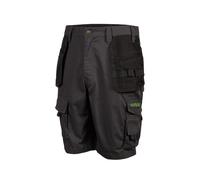 Apache Workwear Men's Work Shorts | APKHT Cargo Holster Pocket Shorts | Grey/Black 40 Waist | Rip-Stop polycotton durable material | Low Rise Comfort Waist | Side cargo pocket and large phone pocket