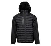 Apache Footwear Men's Jacket Ashcroft Hybrid - Foldaway Hood, Ripstop, Zipped Pockets - Black M