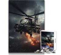 Apache Attack Heli V 1000 Pieces Puzzles for Adults Playful Learning Cognitive Activity for Joyful Surprises Size 38x52cm