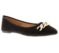 Apache Bond Womens Flat Shoes Black 4 UK