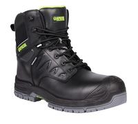 Apache Chilliwack Waterproof Safety Boot | Black Size 6 UK | Toe Cap Anti Scuff Guard | Zip Side Entry | GTS Grip Sole | Safety Approved