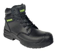 Apache Edmonton Leather Safety Boot Black UK16 Shoe Size: UK16, Colour UK16