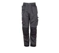 Apache Industrial Wear Grey & Black Men's Holster Pocket Trousers, W32" L31"