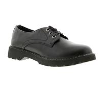 Apache Katala Ladies Black Lace Up Flat Shoes, Size: 5