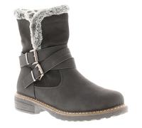 Apache Marti Women's Black Biker Boots With Inside Zip Fastening, Size: 4