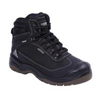 Apache Men's Ranger Safety Hiking Boot | Black Size 12 UK | Premium Leather Work Shoe | Waterproof and Durable | Steel Toe Cap and Midsole Protection