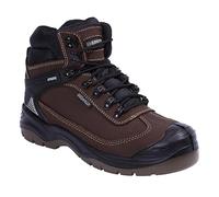 Apache Men's Ranger Safety Hiking Boot | Brown Size 9 UK | Premium Leather Work Shoe | Waterproof and Durable | Steel Toe Cap and Midsole Protection