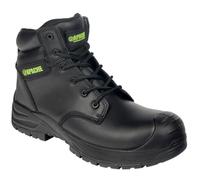 Apache Footwear Safety Boot Edmonton - Recycled Leather, Waterproof, 100% Non-Metallic - Black UK12