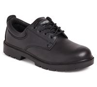 Apache S3 black leather steel toe/midsole safety work shoes AP306