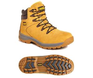 Apache S3 wheat nubuck steel toe-cap/composite midsole safety work boot #AP314