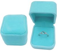 Apaichang Set of 2 velvet ring box, ring box, jewellery box, ring box for marriage proposals, engagements, weddings and birthdays, elegant ring box for rings, stud earrings, mini brooches