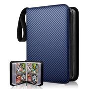 APAKA 400 Pockets Trading Card Binder, 50 Pages Double Sided Sleeves, Large Capacity Waterproof Card Binder, PU Zipper Collectible Card Albums Card Folder for MTG, TCG, Sports Cards, Game Cards
