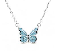 APAKIH Glow in the Dark Butterfly Necklace for Women Adjustable Pendant | Glow in Dark,Blue Butterfly,Adjustable Chain, Lightweight,Luminous