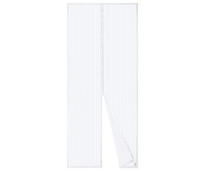 Apalus Magnetic Screen Door, Mesh Curtain, Magnetic Top-to-Bottom Seal Snaps Shuts Automatically, Keep Fresh Air in (90x210CM,White)