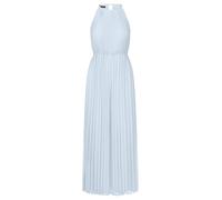 APART Fashion Women Pleated Jumpsuit Chiffon Halter Jumpsuit Wide Leg Elastic Waist Chain Strap Detail Evening Party Outfit Stylish Wedding Guest Dress Lightblue