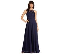 ApartFashion Women's Apart Chiffon Lace Evening Dress Special Occasion, darkblue, L