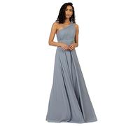 ApartFashion Women's One-Shoulder Evening Dress Formal Night, Smoke Blue, 10