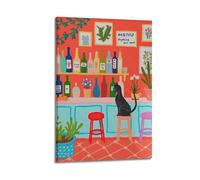 Apartment Cat Colorful PaintingWall Decoration Posters Motivational Wall Posters Suitable for Office Gym Bedroom Decoration AestheticFrame-style 12x18inch(30x45cm)