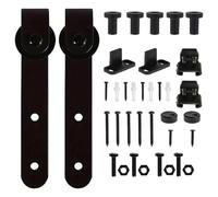 Apartment Friendly Sliding Barn Gate Hardware Set with All Mounting Addons Quick 30 Moment Installation Industrial Fashion Suspended Track