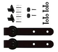 Apartment Friendly Sliding Barn Gate Hardware Set with All Mounting Addons Quick 30 Moment Installation Industrial Fashion Suspended Track