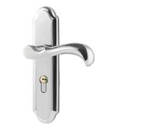 Apartment Room Wood Door Lock Set House Anti-Theft Interior Bedroom Furniture Security for Home Doors with Key Door Handles(F Silvery Type)