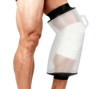 Apasiri Knee Surgery Shower Protector - Reusable Cast Protector for Adults, Non-Latex Shower Cast Bag, Watertight Seal for Broken Leg, Wound, Bandage & Injury Protection