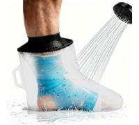 Apasiri Waterproof Cast Cover for Shower - Reusable Foot Cast Protector for Adults, Non-Latex Shower Cast Bag, Watertight Seal for Broken Ankle, Wound, Bandage & Injury Protection