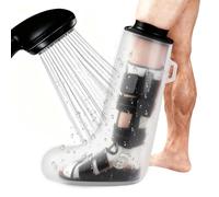 Apasiri Waterproof Cast Cover for Shower - Reusable long Leg Cast Protector for Adults, Non-Latex Shower Cast Bag, Watertight Seal for Broken Leg, Wound, Bandage & Injury Protection