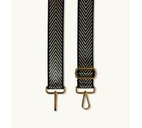 Apatchy London Black And Gold Chevron Bag Strap - Multi