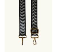 Apatchy London Black And Silver Chevron Bag Strap - Multi