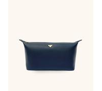 Apatchy London Large Leather Navy Wash Bag Navy One Size