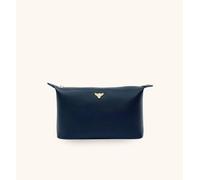 Apatchy London Medium Leather Navy Beauty Bag Navy
