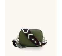 Apatchy London Olive Green Leather Crossbody Bag With Port & Olive Diamond Strap Olive One Size