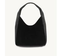 Apatchy London The Henry Leather And Suede Hobo In Black Black One Size